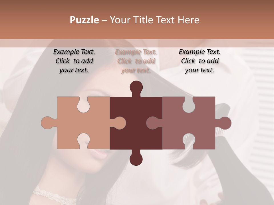 Hairstylist Caucasian Hairdryer PowerPoint Template