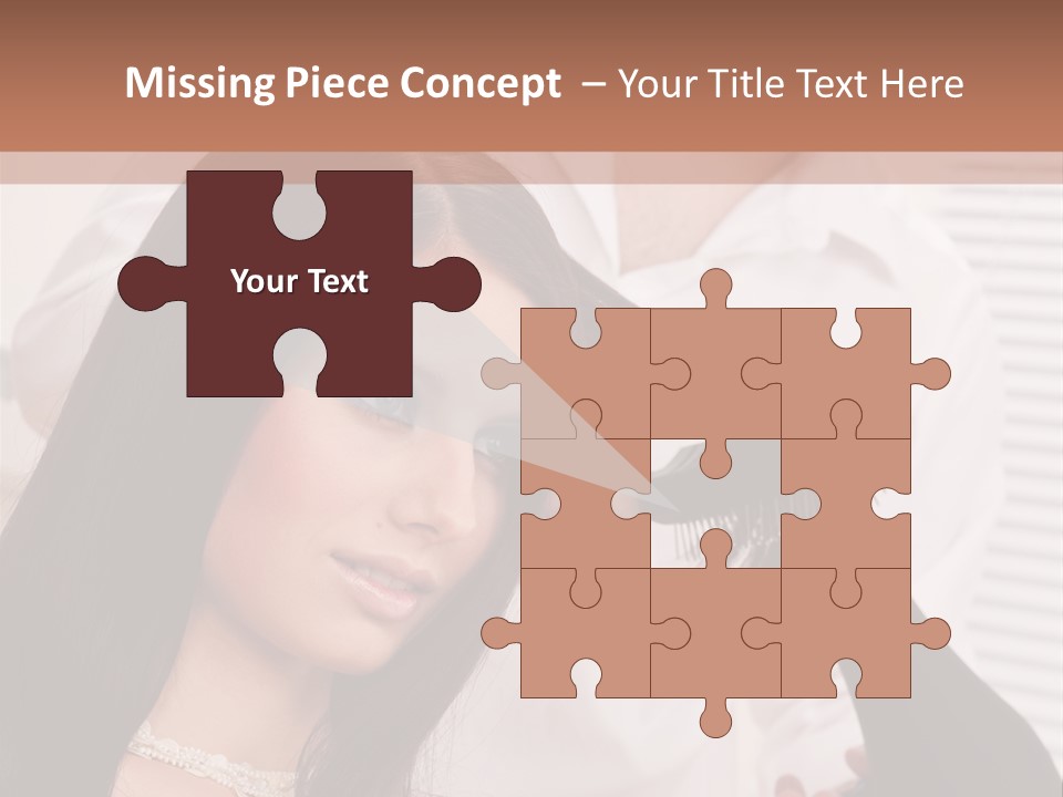 Hairstylist Caucasian Hairdryer PowerPoint Template