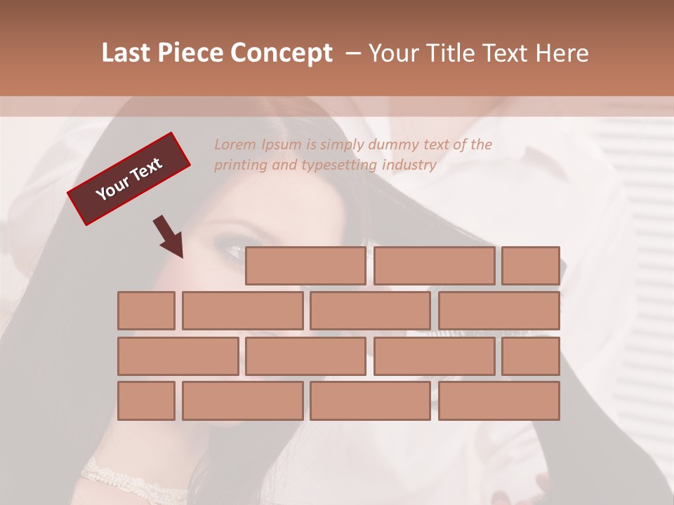 Hairstylist Caucasian Hairdryer PowerPoint Template