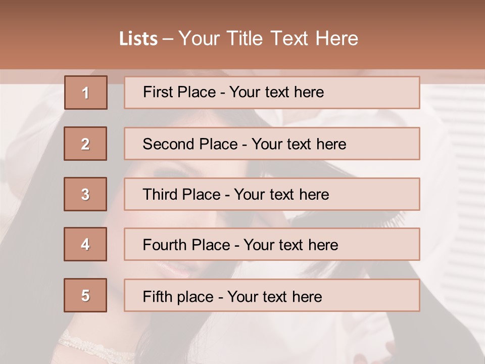 Hairstylist Caucasian Hairdryer PowerPoint Template