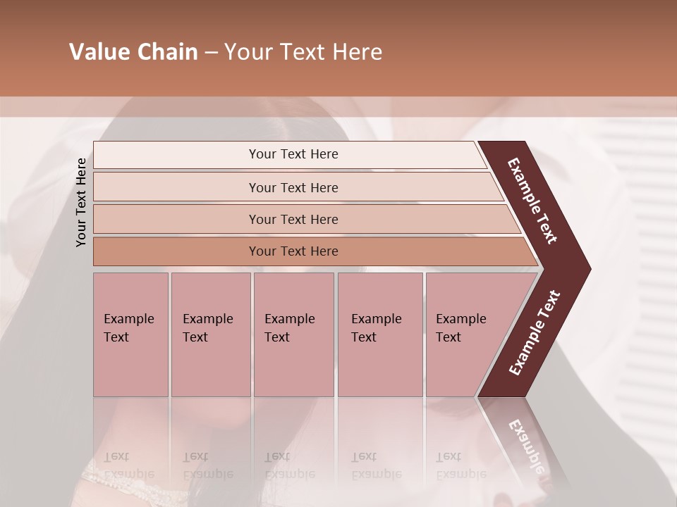 Hairstylist Caucasian Hairdryer PowerPoint Template