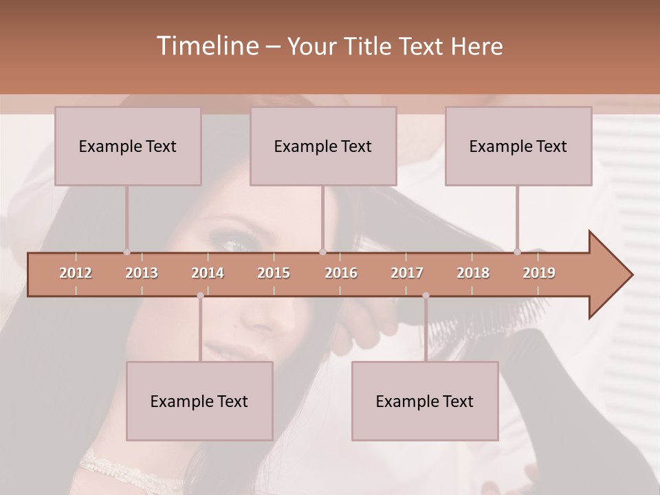 Hairstylist Caucasian Hairdryer PowerPoint Template