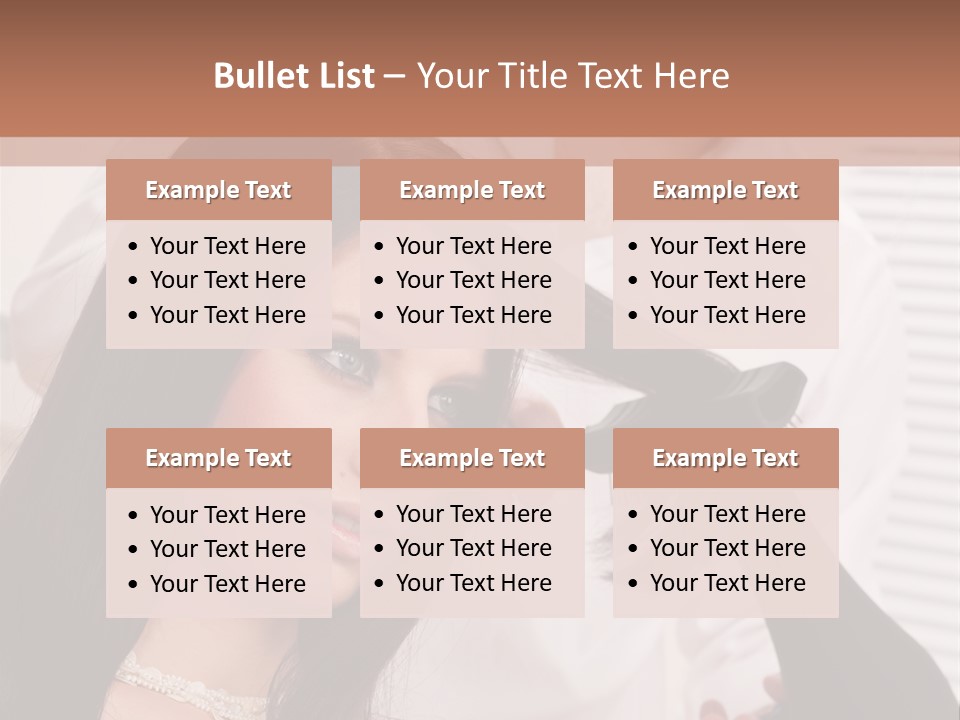 Hairstylist Caucasian Hairdryer PowerPoint Template