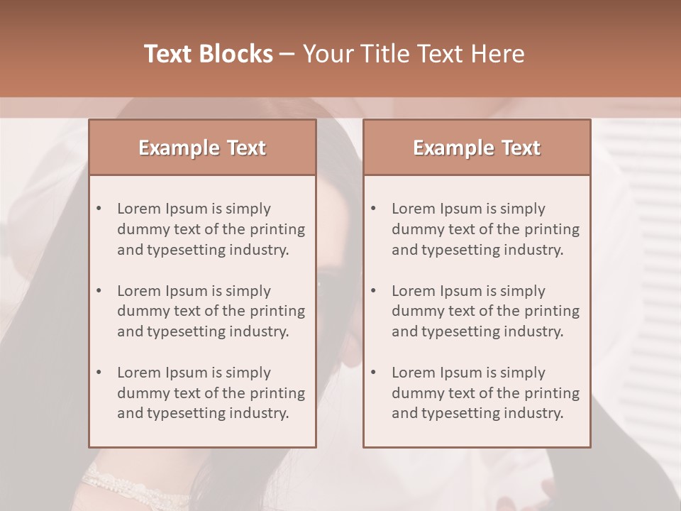 Hairstylist Caucasian Hairdryer PowerPoint Template