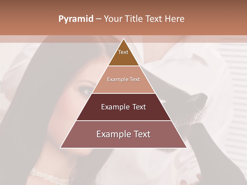 Hairstylist Caucasian Hairdryer PowerPoint Template