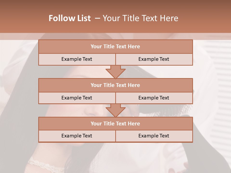 Hairstylist Caucasian Hairdryer PowerPoint Template