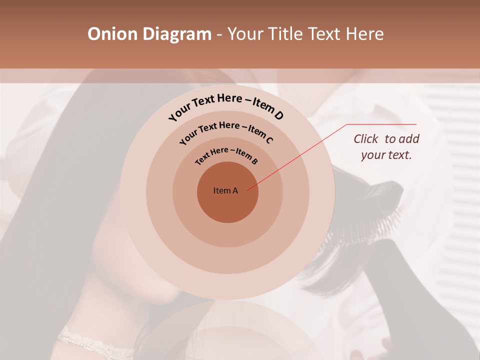 Hairstylist Caucasian Hairdryer PowerPoint Template