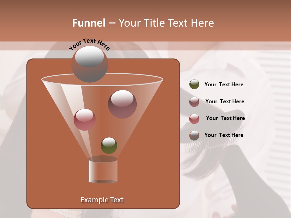 Hairstylist Caucasian Hairdryer PowerPoint Template