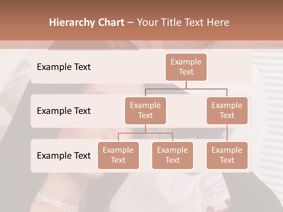 Hairstylist Caucasian Hairdryer PowerPoint Template