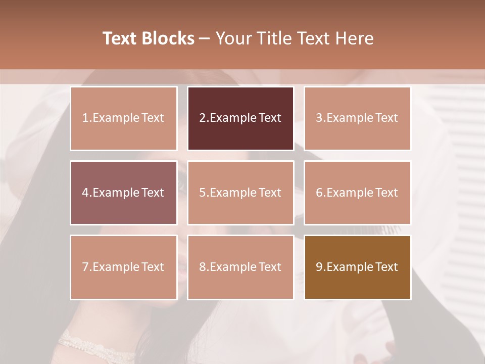 Hairstylist Caucasian Hairdryer PowerPoint Template