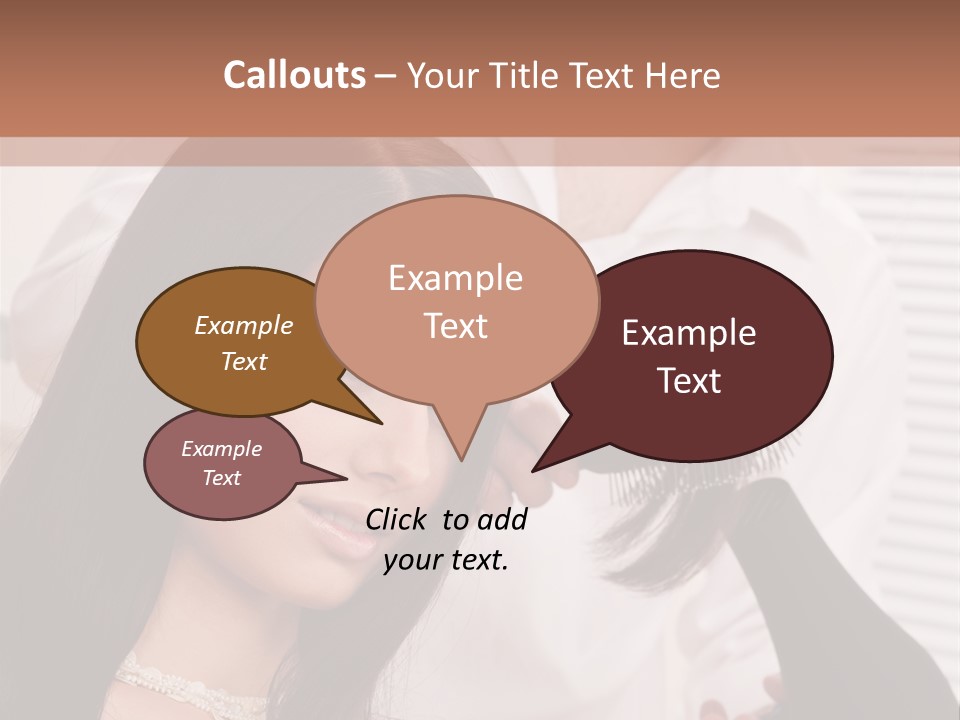 Hairstylist Caucasian Hairdryer PowerPoint Template