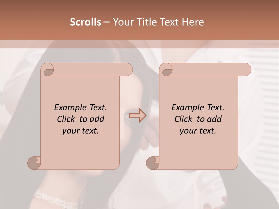 Hairstylist Caucasian Hairdryer PowerPoint Template