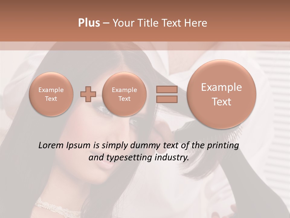 Hairstylist Caucasian Hairdryer PowerPoint Template