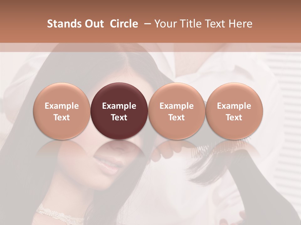 Hairstylist Caucasian Hairdryer PowerPoint Template