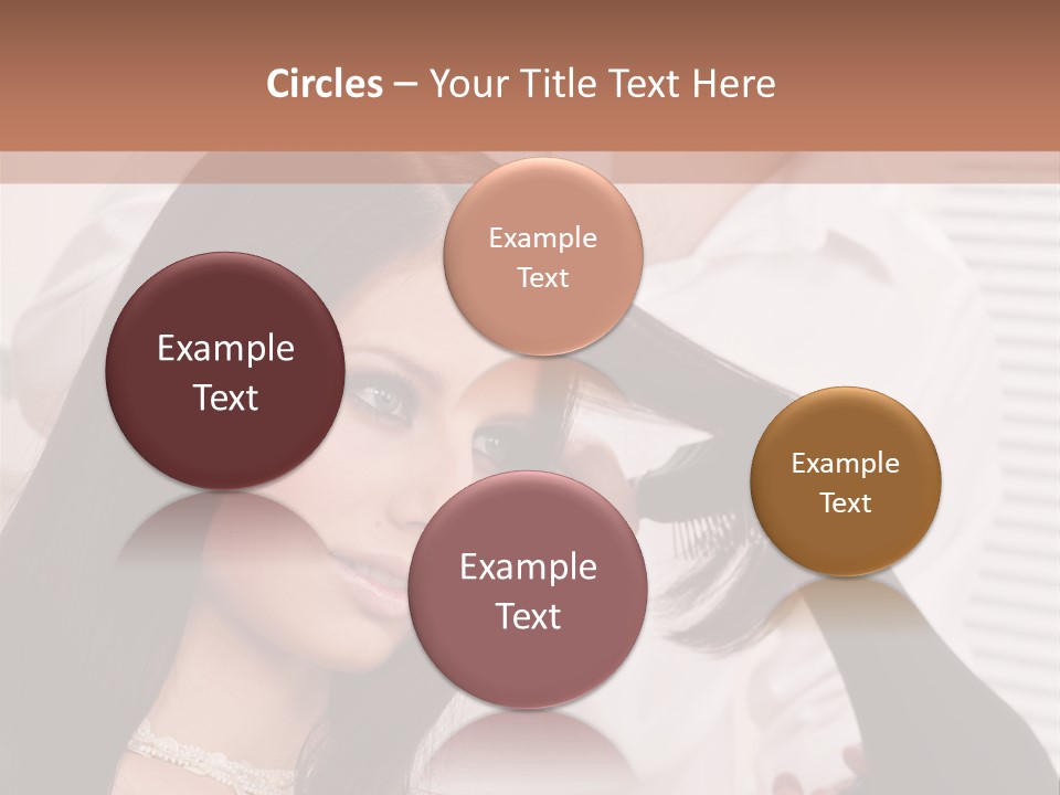 Hairstylist Caucasian Hairdryer PowerPoint Template