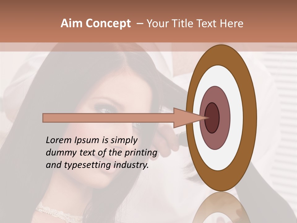 Hairstylist Caucasian Hairdryer PowerPoint Template
