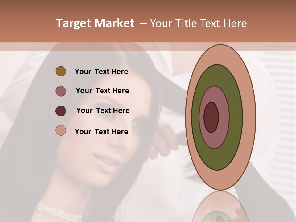 Hairstylist Caucasian Hairdryer PowerPoint Template