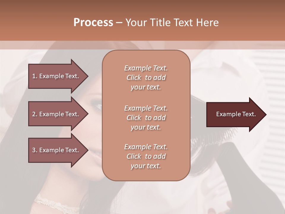 Hairstylist Caucasian Hairdryer PowerPoint Template