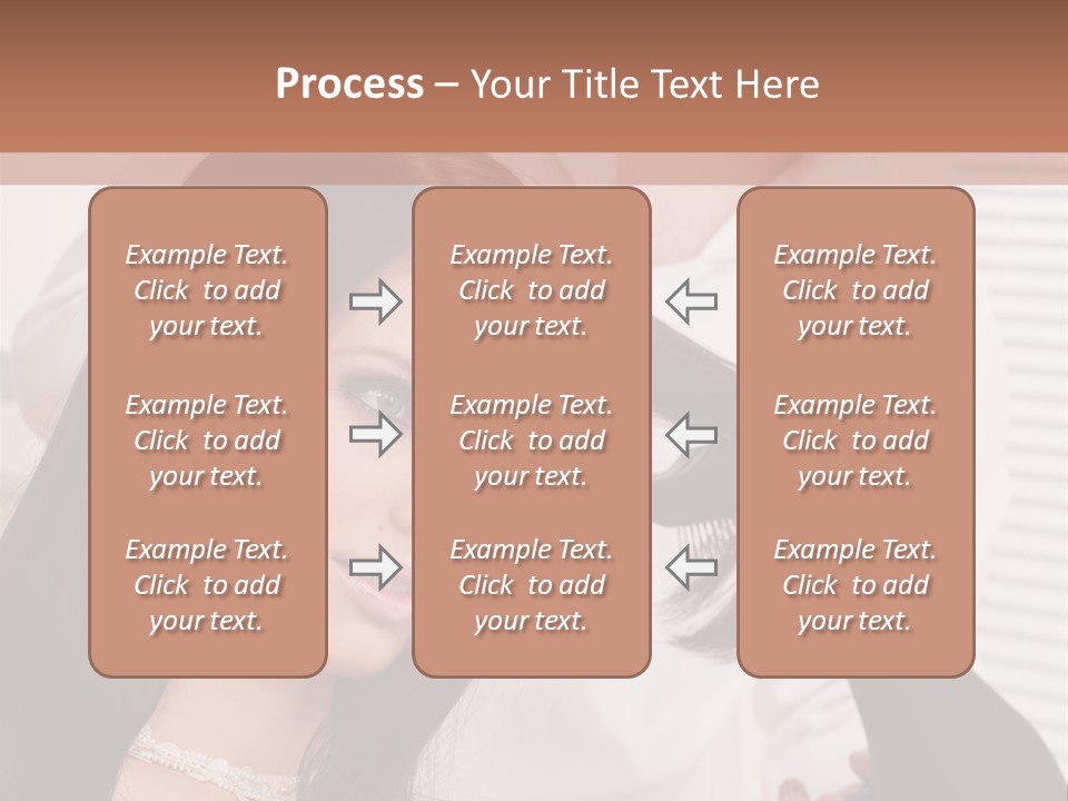Hairstylist Caucasian Hairdryer PowerPoint Template