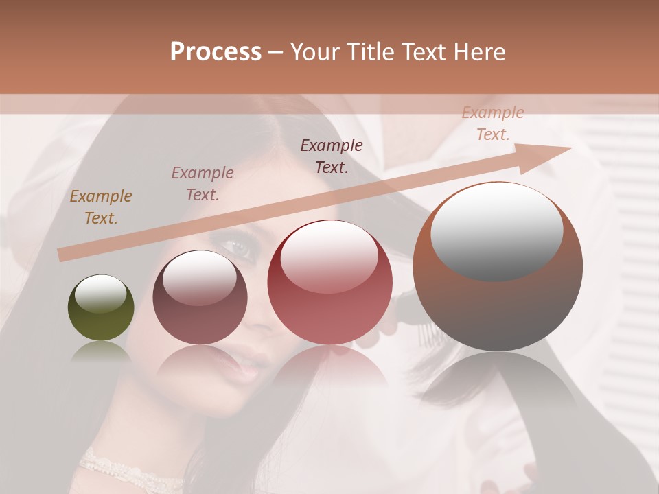 Hairstylist Caucasian Hairdryer PowerPoint Template