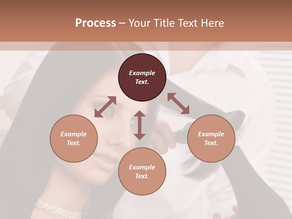 Hairstylist Caucasian Hairdryer PowerPoint Template