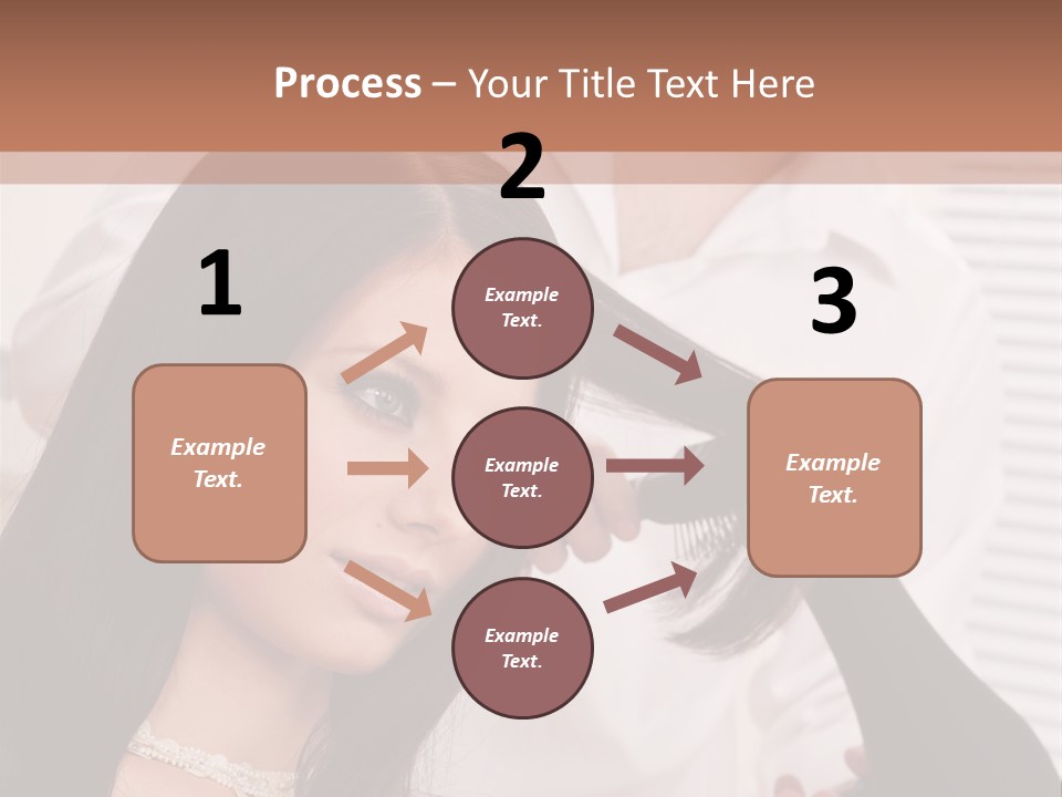 Hairstylist Caucasian Hairdryer PowerPoint Template