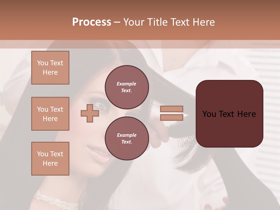 Hairstylist Caucasian Hairdryer PowerPoint Template