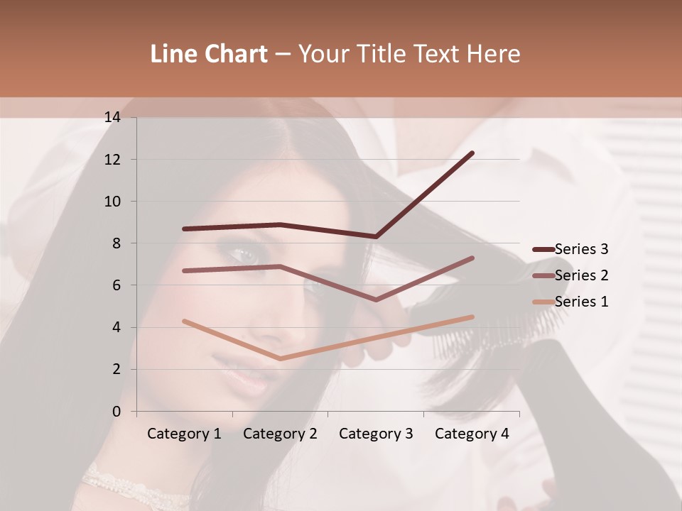 Hairstylist Caucasian Hairdryer PowerPoint Template