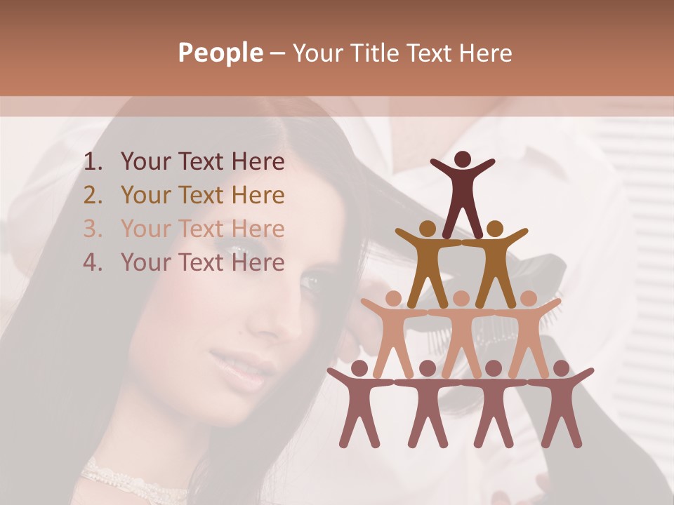 Hairstylist Caucasian Hairdryer PowerPoint Template