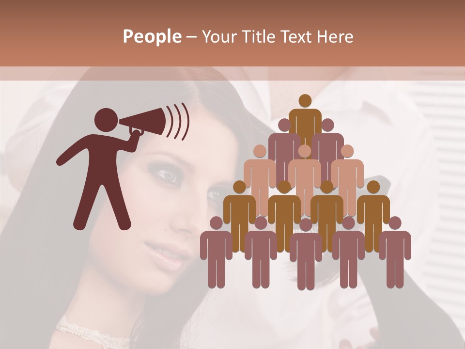 Hairstylist Caucasian Hairdryer PowerPoint Template