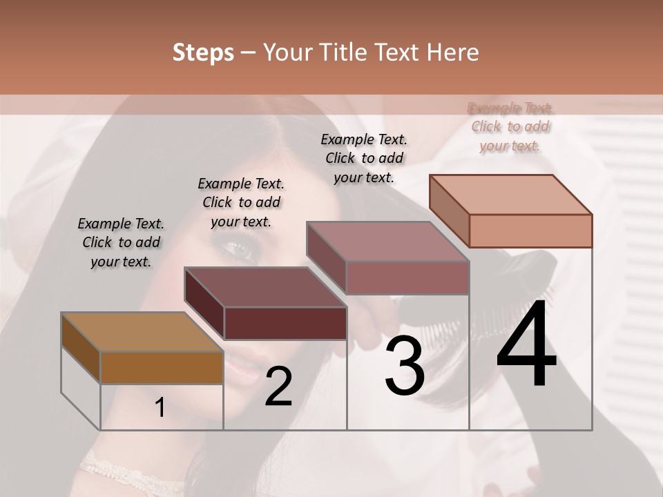 Hairstylist Caucasian Hairdryer PowerPoint Template
