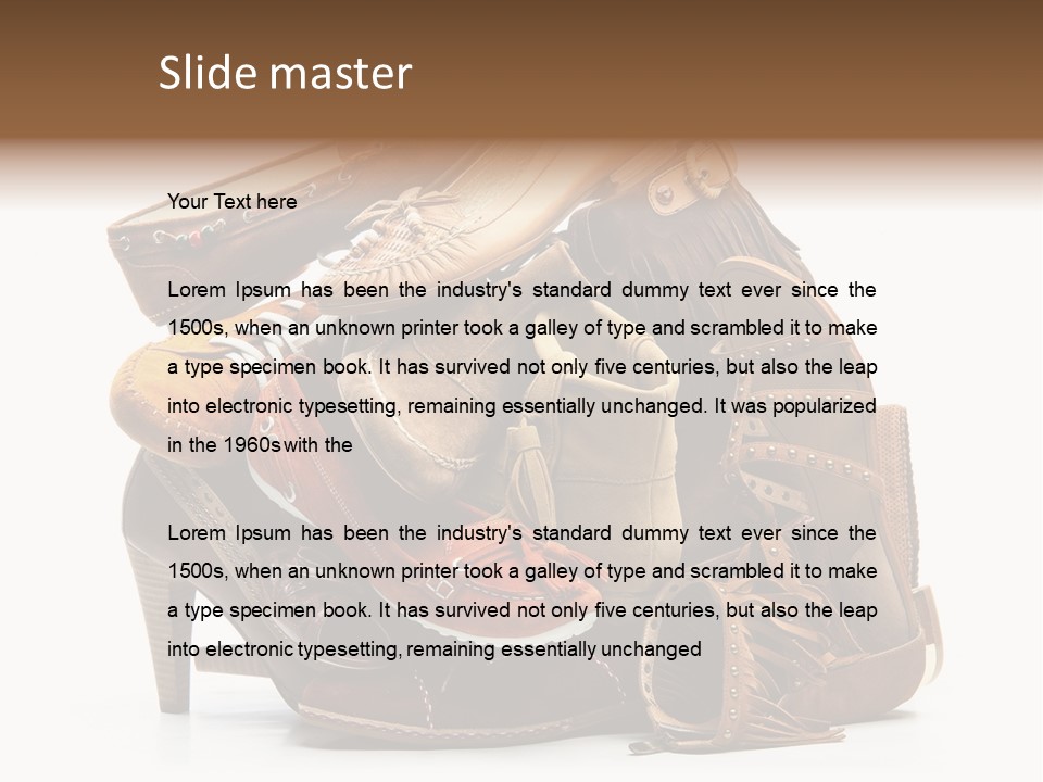 Straps Fetish Clothing PowerPoint Template