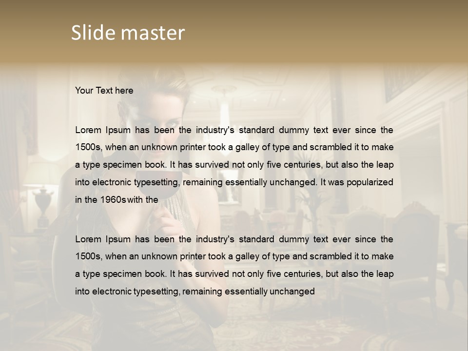 Female Fashion Table PowerPoint Template