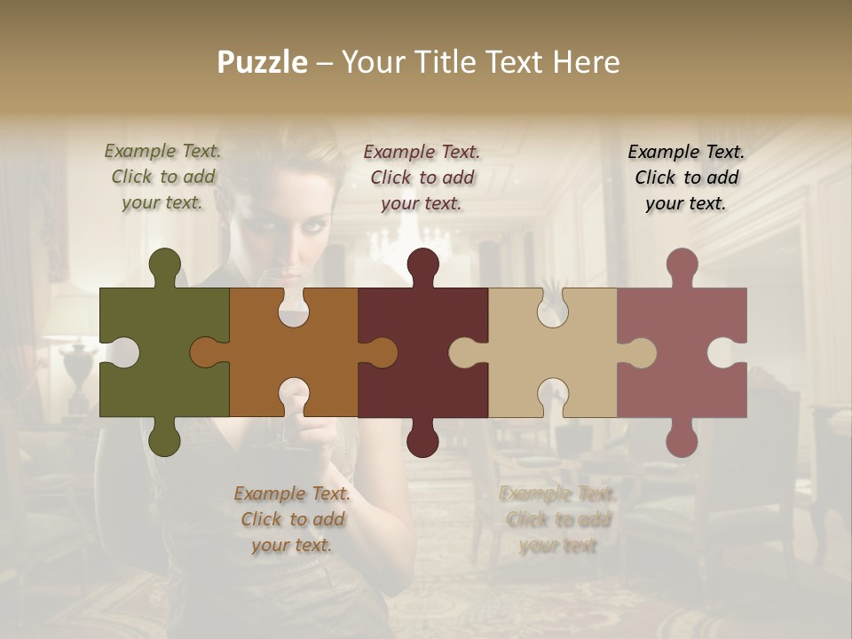 Female Fashion Table PowerPoint Template