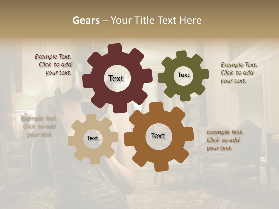 Female Fashion Table PowerPoint Template