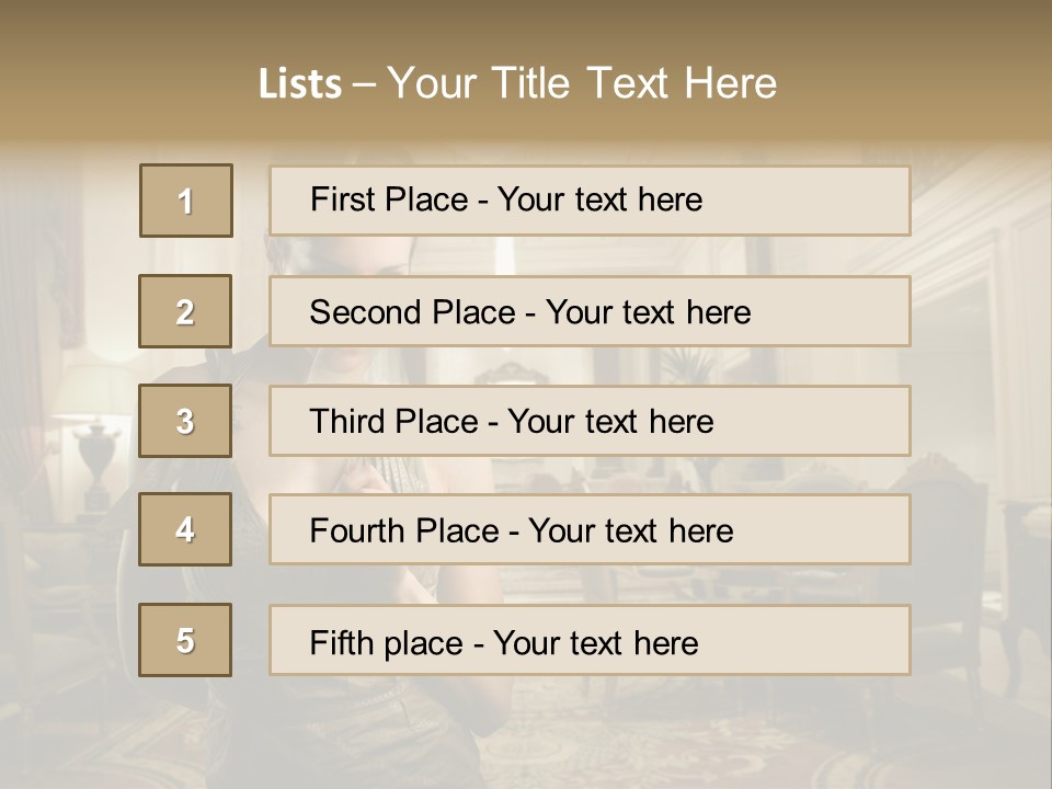 Female Fashion Table PowerPoint Template