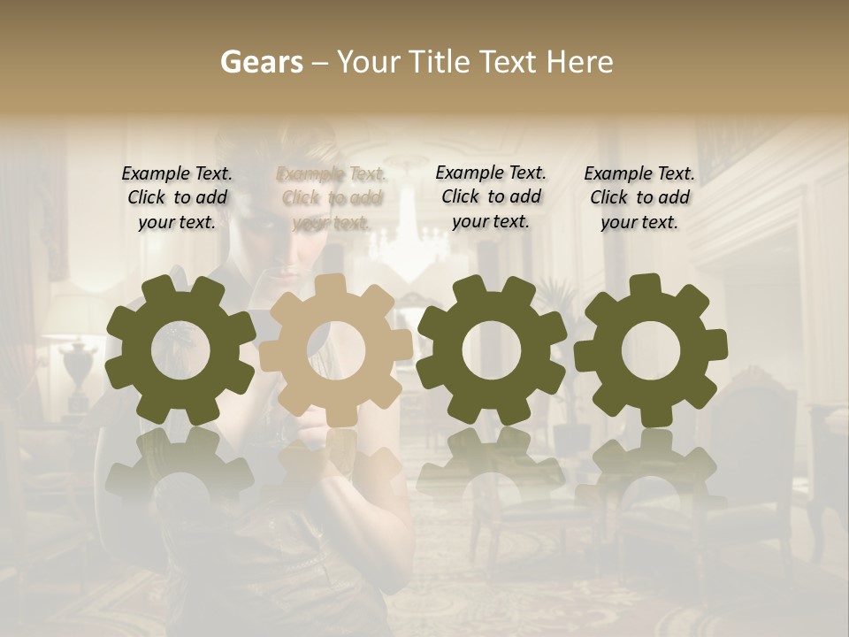 Female Fashion Table PowerPoint Template