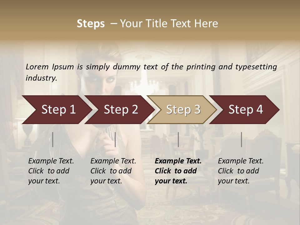 Female Fashion Table PowerPoint Template