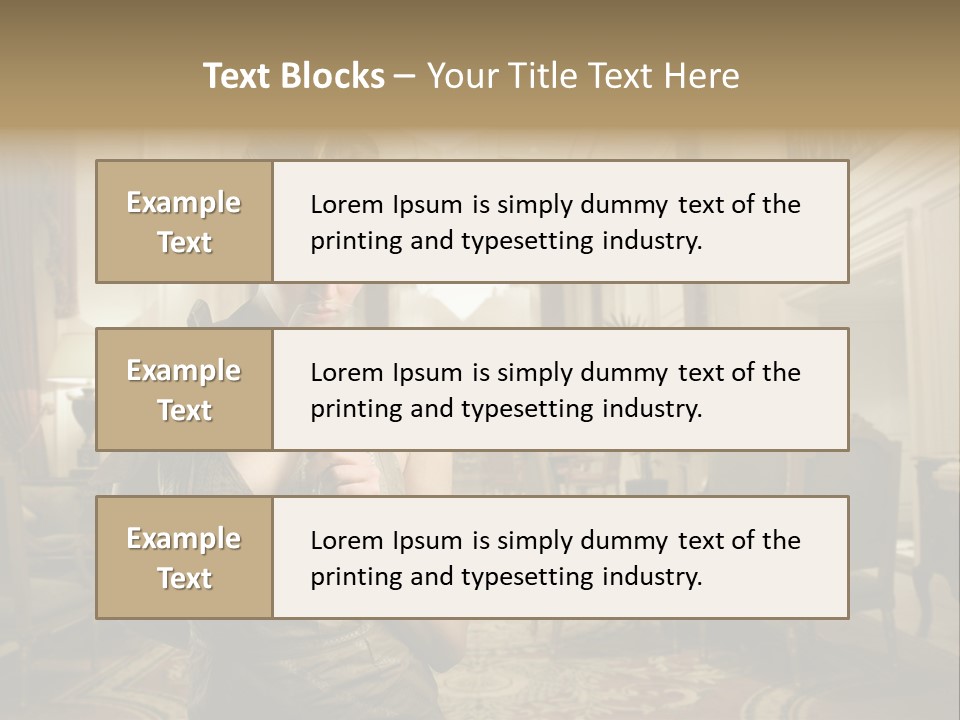 Female Fashion Table PowerPoint Template