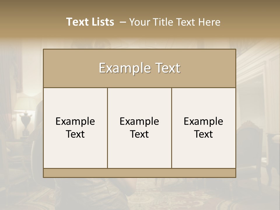 Female Fashion Table PowerPoint Template