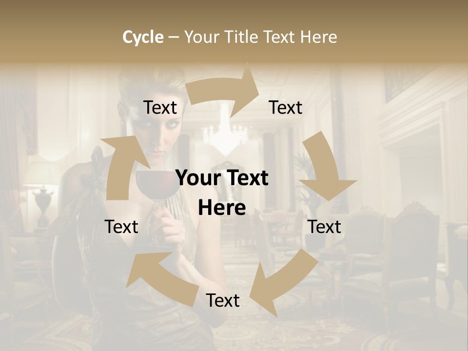 Female Fashion Table PowerPoint Template
