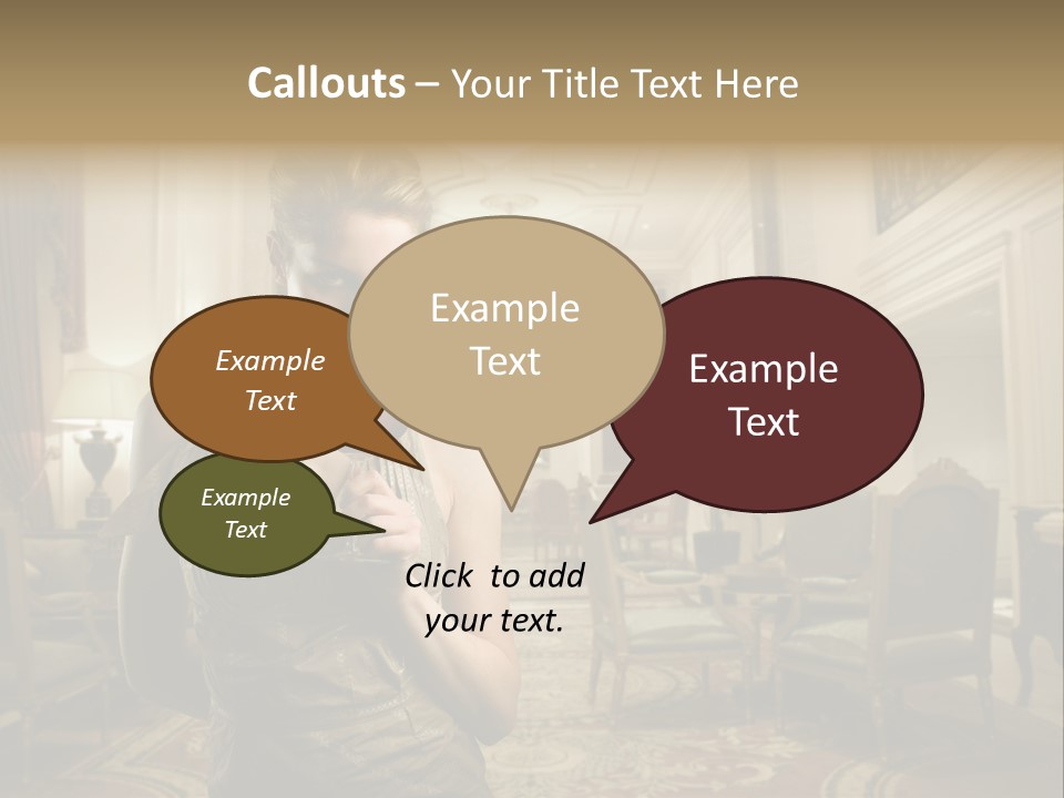Female Fashion Table PowerPoint Template