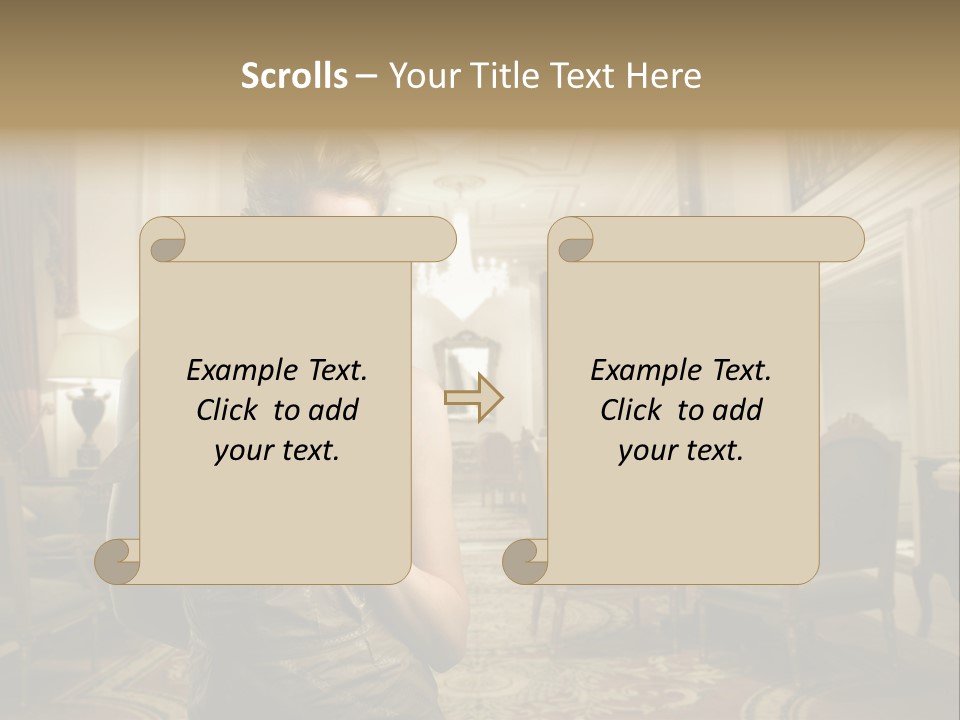 Female Fashion Table PowerPoint Template