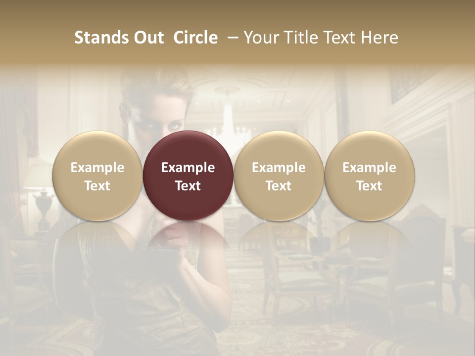 Female Fashion Table PowerPoint Template