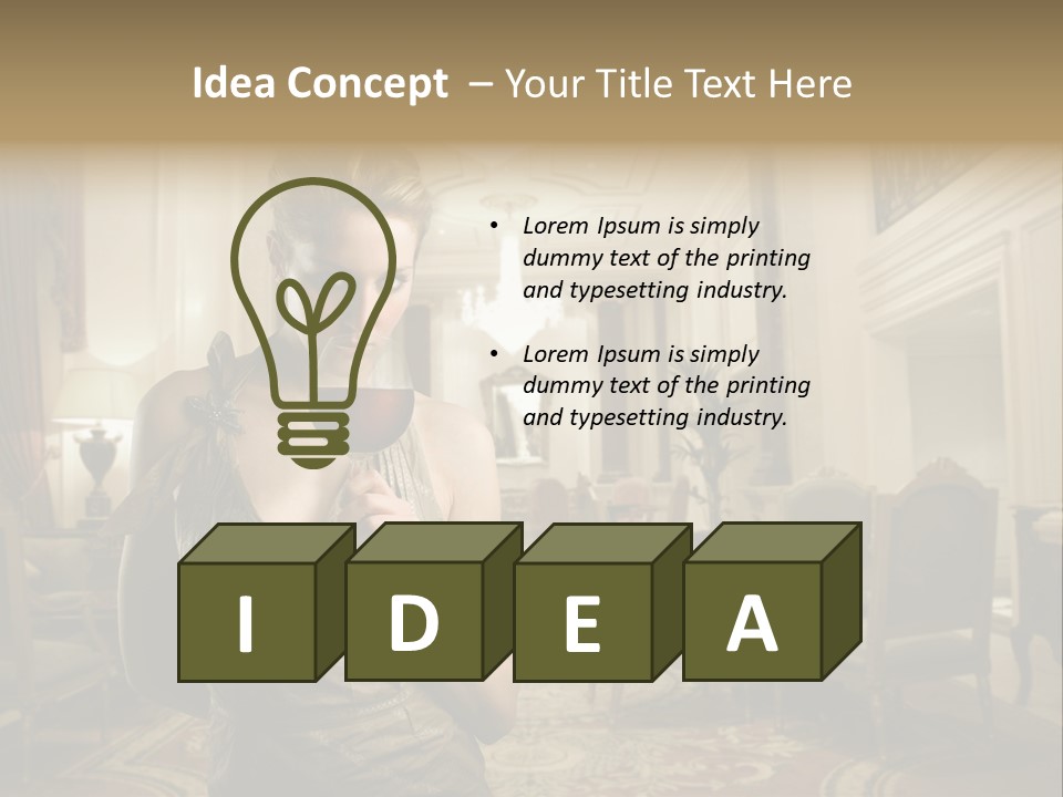 Female Fashion Table PowerPoint Template