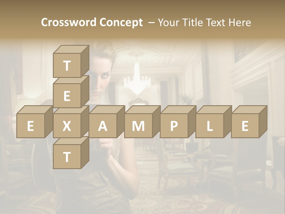 Female Fashion Table PowerPoint Template