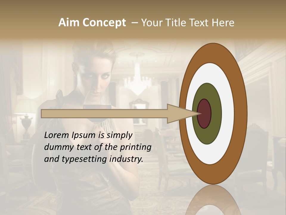 Female Fashion Table PowerPoint Template