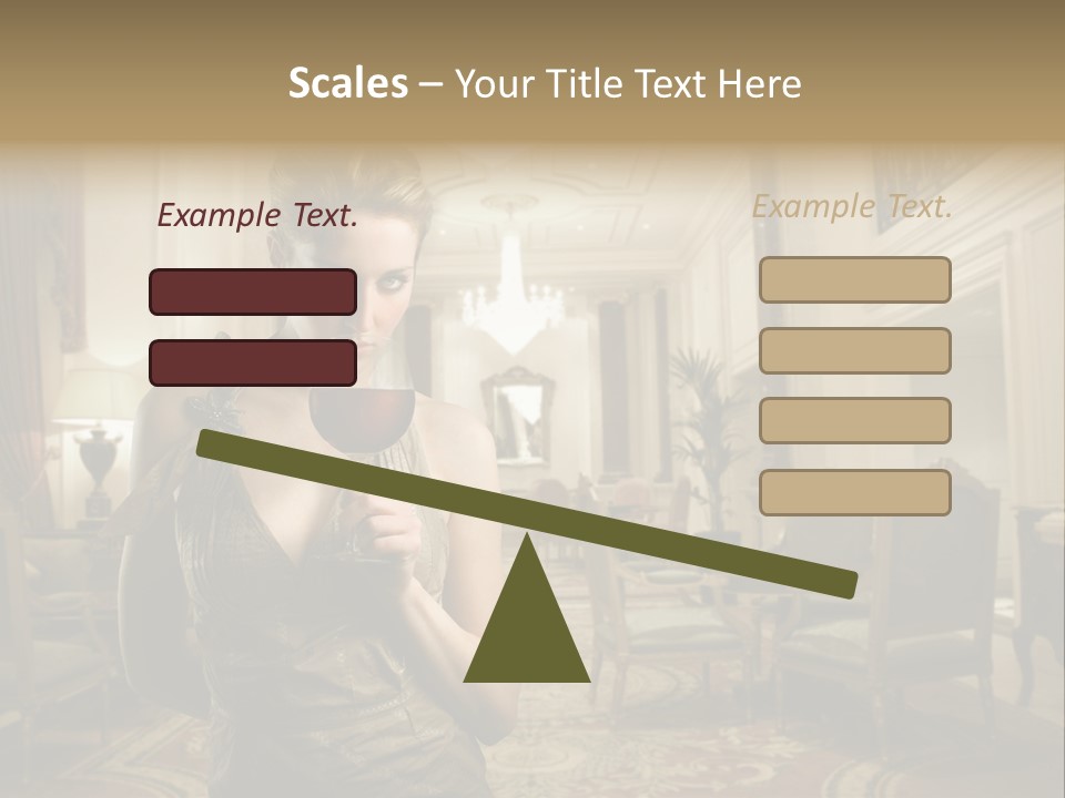 Female Fashion Table PowerPoint Template
