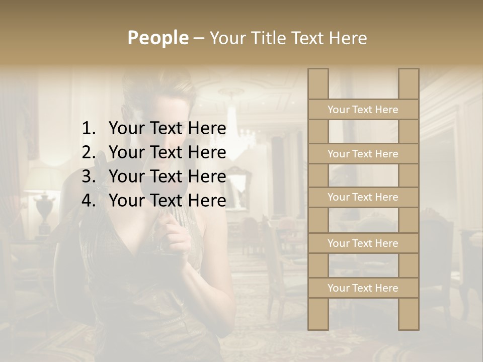 Female Fashion Table PowerPoint Template
