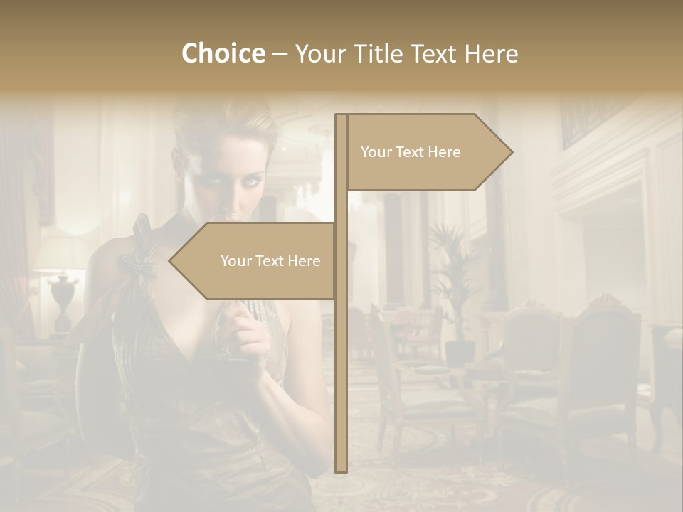 Female Fashion Table PowerPoint Template